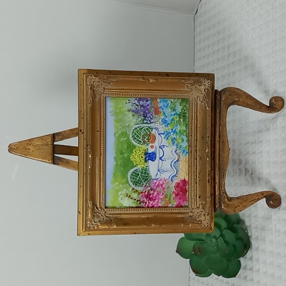 Original Framed Mini Watercolor Artwork by: Dorothy Lloyd Griffiths Garden Table - Picture 13 of 16